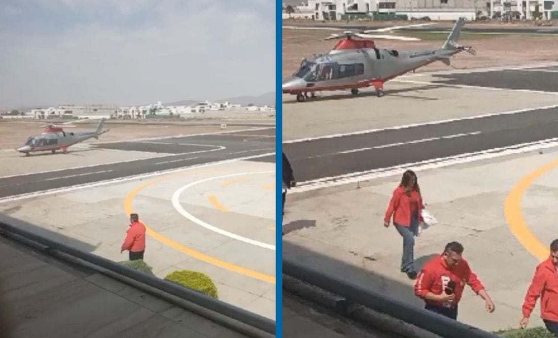 ¡Se da sus lujos! Alejandro Moreno, líder del PRI, aterrizó en Pachuca en helicóptero de lujo